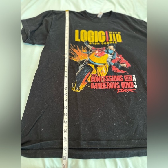 Logic and JID XL Confession Of A Beautiful Mind 2019 Tour Black Graphic Tee. - Picture 5 of 6